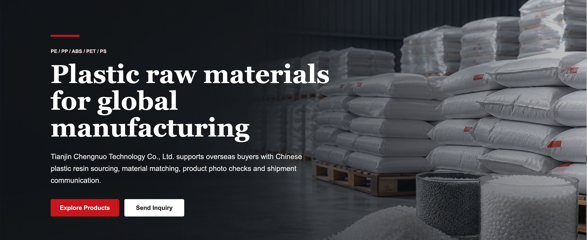 Компанія Tianjin Chengnuo Technology Co., Ltd. надає підтримку закордонним покупцям у сфері пошуку китайських пластикових смол, підбору матеріалів, перевірки фотографій продуктів та комунікації щодо відправки.